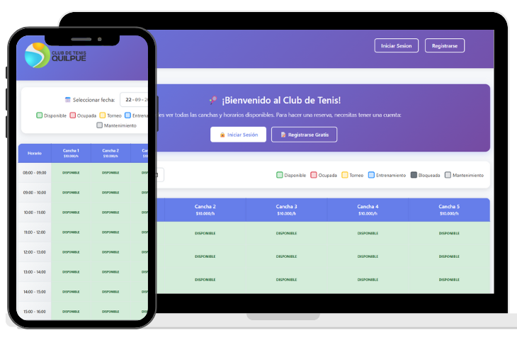 Sistema de Reserva de Canchas de Tenis